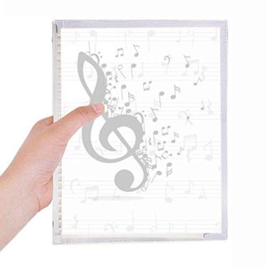 Imagem de Caderno de notas musicais da Treble Clef Flappg com folhas soltas e diário recarregável