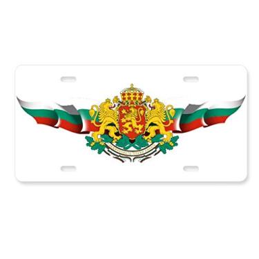 Imagem de DIYthinker Bandeira da Bulgária Emblema Nacional Placa de Carro Decoração Acessório de Aço Inoxidável