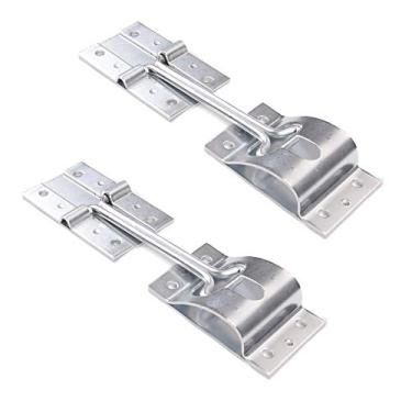 Imagem de Red Hound Auto 2 suportes de porta de entrada estilo T para porta de entrada de 10 cm de comprimento compatível com RV Trailer Camper Exterior Porta Gancho e Fixador Hardware Aço Zinco