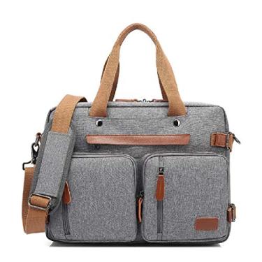 Imagem de Mochilas para Notebooks Mochila Multifuncional Impermeável para Viagens Trabalho Escolar 15.6 Polegadas Nylon, Cinza