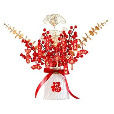 Imagem de AMLESO Decoração tradicional de ano novo chinês para decoração de festival de primavera, branco
