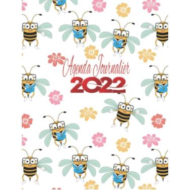 Imagem de Agenda Journalier 2022: Planificateur 2022 journalier grand format A4 une page par jour ,365 jours , avec horaire 07h00 à 20h00 (planification mensuel ,annuel, de janvier a décembre 2022