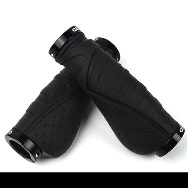Imagem de Punhos de guidão de bicicleta Alça de torno de liga de alumínio Equipamento de guidão de bicicleta de montanha acessórios de bicicleta (preto-preto)