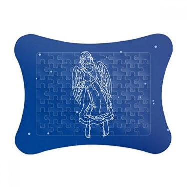 Imagem de Moldura de quebra-cabeça com estampa de constelação de virgem, universo estrela, enfeite de quebra-cabeça