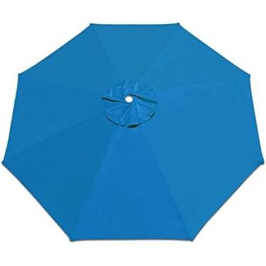 Imagem de Toldo Ao Ar Livre Mercado Mesa Dossel Superior 8 Costelas Quintal E Jardim Tecido Impermeável Pano De Poliéster Fino Para Costura Guarda-chuva Tenda Chuveiro Guarda-sol Substituição,Azul,2,7 Milhõ