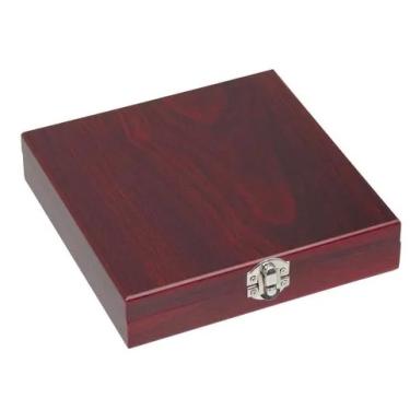 Imagem de Kit acessórios vinho 5 peças Luxo caixa estojo madeira inox wine