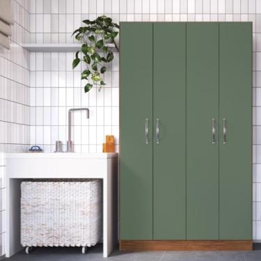 Imagem de Armario Rivera 4 Portas Freijó/oliva