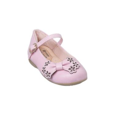 Imagem de Sapatilha Infantil Ortopé Fofura Laço com Flores Rosa