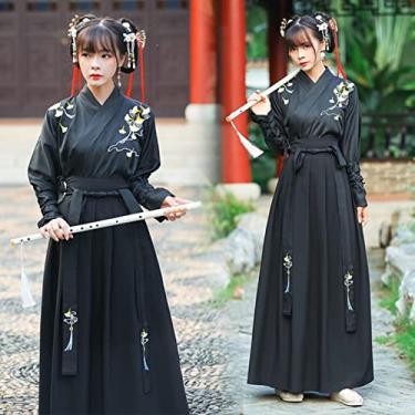 Imagem de Fantasia antiga chinesa plus size Hanfu masculino cavaleiro da antiguidade estudioso cosplay feminino terno chinês homem roupas orientais