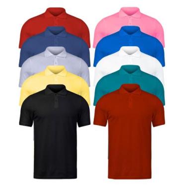 Imagem de Kit 10 Camisas Masculina Gola Polo - Webdd
