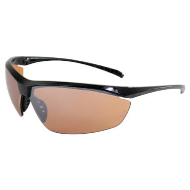 Imagem de Global Vision Óculos de sol de segurança para andar de motocicleta Lieutenant Wraparound ANSI Z87.1 e MIL-PRF-32432 Padrões, armação preta (lente do espelho de condução)