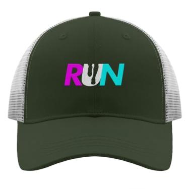 Imagem de Dad Hats Run for Victory Sprint Boné feminino bordado snapback, Verde militar 2, Tamanho Único