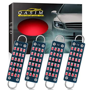 Imagem de Lâmpada de LED de 44 mm (1,73") vermelho brilhante, sem polaridade 12V 211-2 212-2 561 562 567 564 RL4410 Viseira de luz interior para porta-malas de cortesia de carro, pacote com 4