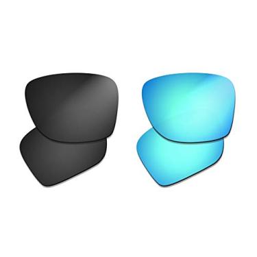 Imagem de Prizo Lentes polarizadas de reposição para óculos de sol Oakley Sylas OO9448-2 conjuntos (preto + azul)
