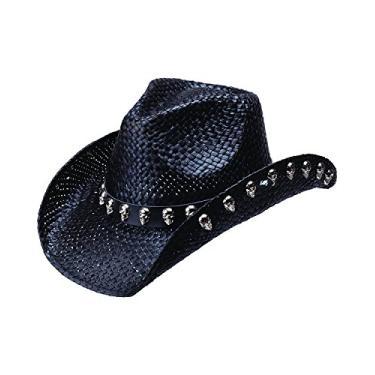 Imagem de Peter Grimm Ltd Chapéu de cowboy de palha unissex Gotham tamanho único, Preto, tamanho �nico