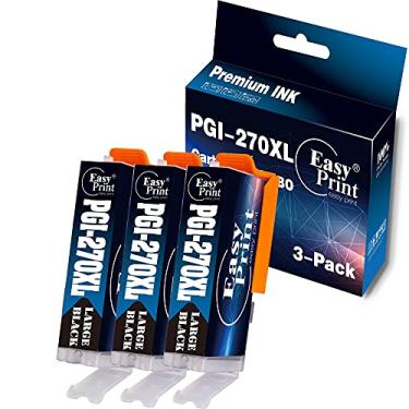 Imagem de EASYPRINT Cartucho de tinta de substituição compatível para impressora PGI270XL PGI-270XL Pixma MG 5720/ 5721/ 5722/ 6820/ 6821/ 7720/ TS5020/ TS6020/ TS8020/ TS9020 (pacote com 3 grandes preto)