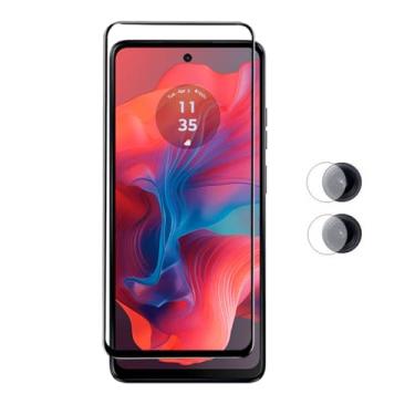 Imagem de Kit Película de Vidro 3D + Película Camera Lente para Moto G04 G14 G34 G54 (Moto G04)