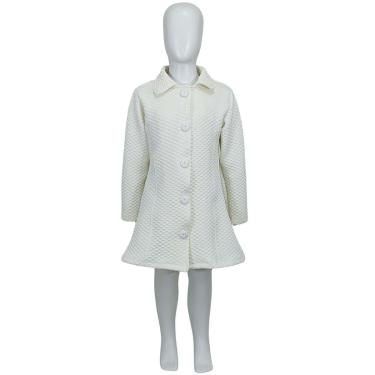 Imagem de Sobretudo Infantil Inverno Menina Blusa Criança Off White-Feminino