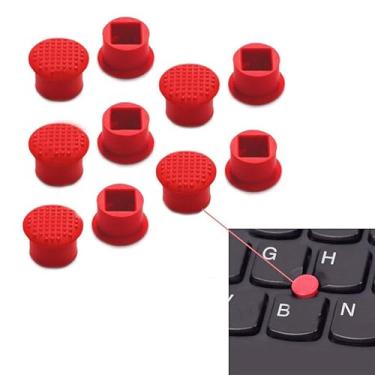 Imagem de 10 peças TrackPoint teclado mouse tampa vermelha ponteiro macio domo laptop para IBM Lenovo ThinkPad T,X,R,E Series
