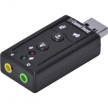 Imagem de Adaptador Placa De Som Usb 7.1 Canais Virtual Ausb71