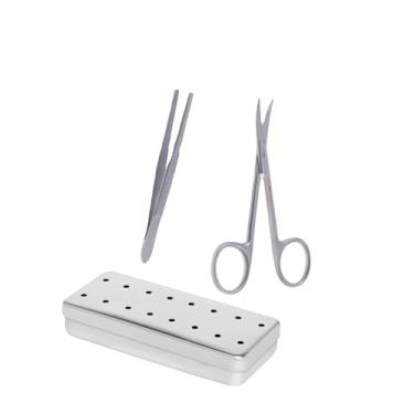 Imagem de Kit de Sutura para Remoção de Pontos, Estojo e Itens em Aço Inoxidável Esterilizável