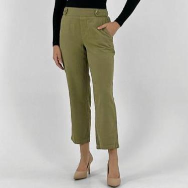 Imagem de Calça Cris Jeans Sarja Pantacourt Feminina-Feminino