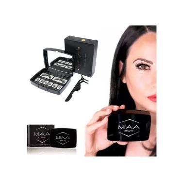 Imagem de Kit de cílios magnéticos com 4 ímãs de luz 52HB 11 mm com estojo