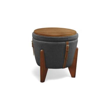 Imagem de Puff Banqueta Fênix Baú Mesa Design Moderno Cinza
