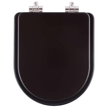 Imagem de Assento Sanitario Poliester Com Amortecedor Carrara Marrom Fosco Para Vaso Deca