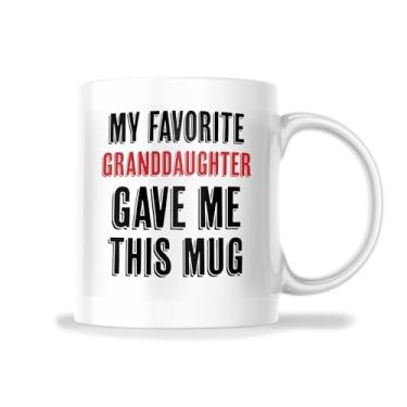 Imagem de Caneca My Favorite Granddaughter Gave Me This - Caneca de presente para elefante branco de última hora - Caneca de 325 ml Presente para Feriado Aniversário Natal - Caneca de sublimação de tinta