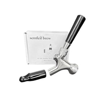 Imagem de Todas as torneiras de cerveja de aço inoxidável 304, torneira de cerveja de rascunho, torneira Kegerator, barril de cerveja, bocal Kegerator, torneira de cerveja com poço, serve para hastes de cerveja