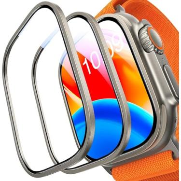 Imagem de UltraGlass Protetor de tela UNBREAK TOP 9H para Apple Watch Ultra 2024, pacote com 2