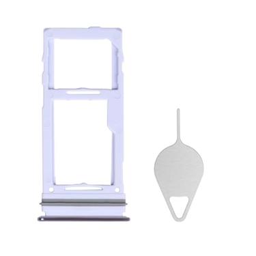 Imagem de BESJMYT Substituição da bandeja do cartão SIM para Samsung Galaxy A52 5G (versão SIM único) - Adaptador de suporte de slot de bandeja de cartão violeta incrível com ejetor de agulha para A52 5G