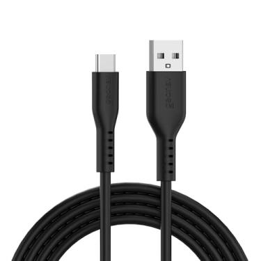 Imagem de Geonav Cabo de Silicone USB-A para USB-C, carregamento até 38W, Silicone resistente, 1,5m, ESC05SBK, Preto