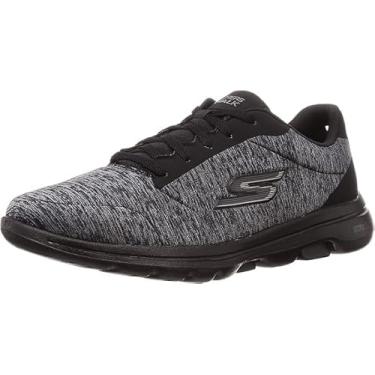 Imagem de Skechers Women's Go Walk 5-True Sneaker Black/Black 7 Wide
