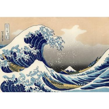 Imagem de Mouse pad Gamer Arte Japonesa Grande Onda Kanagawa (58cm x 30cm) - Dê 