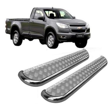 Imagem de Estribo S10 2012 ate 2020 chapa de aço Cromado C S - HOZZ