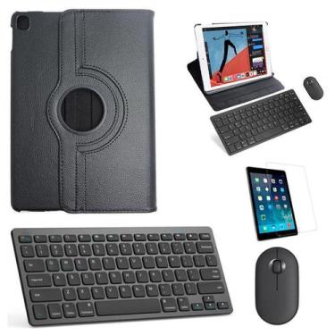 Imagem de Kit Capa 360 Preto / Teclado e Mouse preto e Película para iPad 2021 9