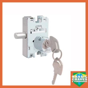 Imagem de Fechadura para Porta de Vidro Blindex de Bater Cilindro Redondo 2171-6