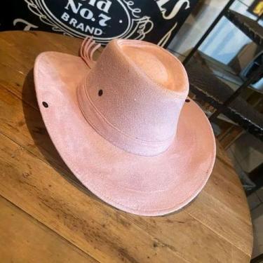 Imagem de Chapéu Country Rosa Claro Camurça Vaqueira Ana Castela - Rei Look