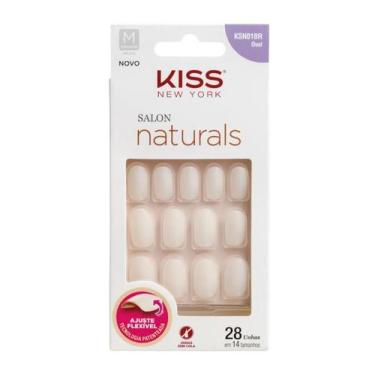 Imagem de Unha Postiça Salon Naturals Oval Média - Kiss New York
