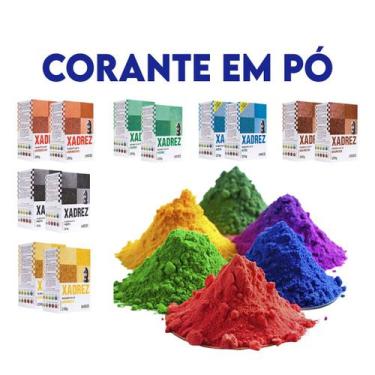Imagem de Corante Pigmento Pó Xadrez 250g Kit C/2 Varias Cores, Vermelho