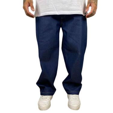 Imagem de Calça Jeans Bag Balão Larga Corte Reto - Volgue, Jeans escuro, P