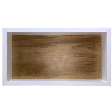 Imagem de Nicho de Porcelanato Banheiro Amadeirado Designer Moderno - Belo Nicho