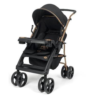 Imagem de Carrinho de Bebê 0 a 15kg Bolt Preto e Dourado Tutti Baby