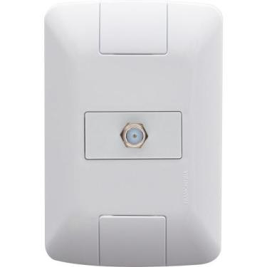 Imagem de Conjunto 4x2 com 1 Tomada TV/SAT Aria Branco - 57241017 - TRAMONTINA