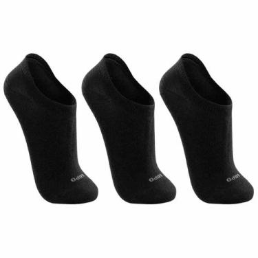 Imagem de Kit 3 Pares Meia Lupo Cano Baixo 3270 Academia Algodão Sport, Preto, 3