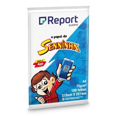 Imagem de Papel Sulfite A4 com 100 Branco Senninha Report