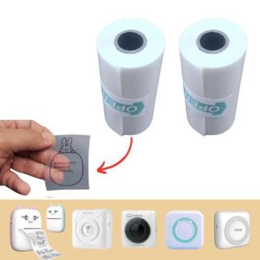 Imagem de 2 rolos etiqueta adesiva TRANSPARENTE impressora gatinho - Xd Mega