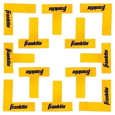 Imagem de Franklin Sports Kit de marcadores de quadra de pickleball – Conjunto de marcação de linhas com fita métrica – Marcadores de tamanho oficial